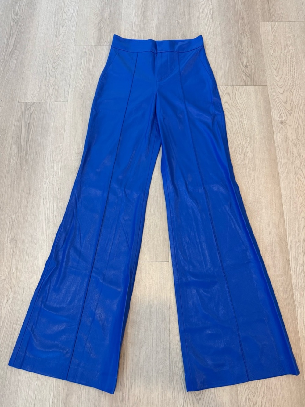 Alice and Olivia size 2Wide-Leg High-Waist Pants in Royal Blue